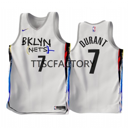 Brooklyn Nets Kevin Durant 7 Nike 2022-23 City Edition Valkoinen Miesten Pelipaidat Swingman